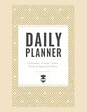 Daily & 12 Month Planner Organizer Journal For Goal Setting, Habit Tracking, Scheduling Appointments With Empty Line Space To Write: Big Format 8.5 By ... Any Year Full 365 Days Plus Empty Calendar