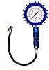 TVR Manometro made in Italy verifica pressione gomme pneumatici professionale - Diametro quadrante 63mm BLU