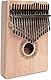 CASCHA Kalimba I Daumenklavier mit 17 Zungen I Finger Klavier mit Stofftasche Tragetasche Putztuch Stimmhammer und Notenaufkleber I Musikinstrumente Klavier I Klavier tragbar I 17-Key Kalimba, HH 2146