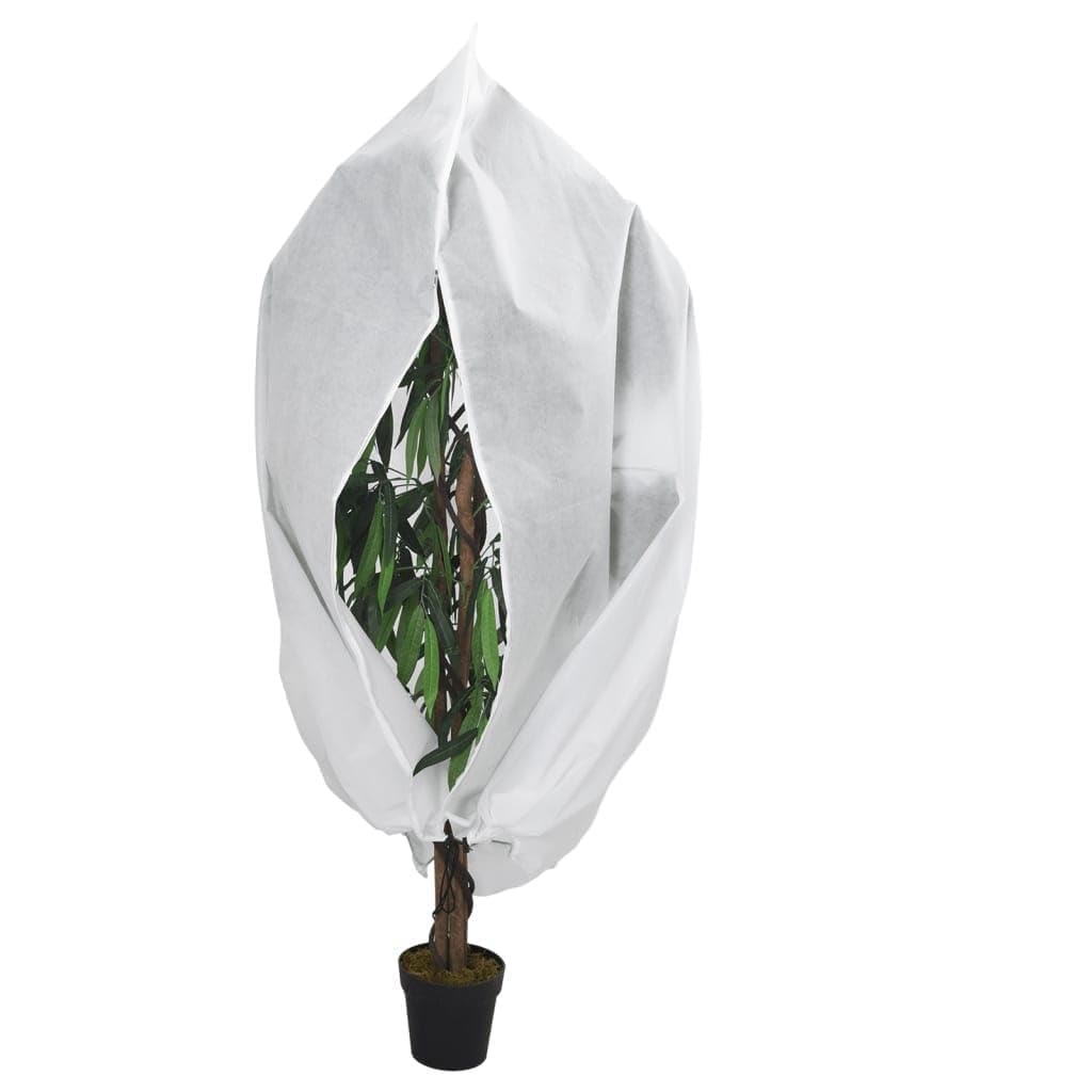 Wintervlies mit Reißverschluss 2 Stück aus Vliesstoff 70 g/m² 3,14 x 2,5 m für Frostschutz, Gartenarbeit, Gewächshaus, Balkon, Terrasse und Pflanzenpflege in der kalten Jahreszeit