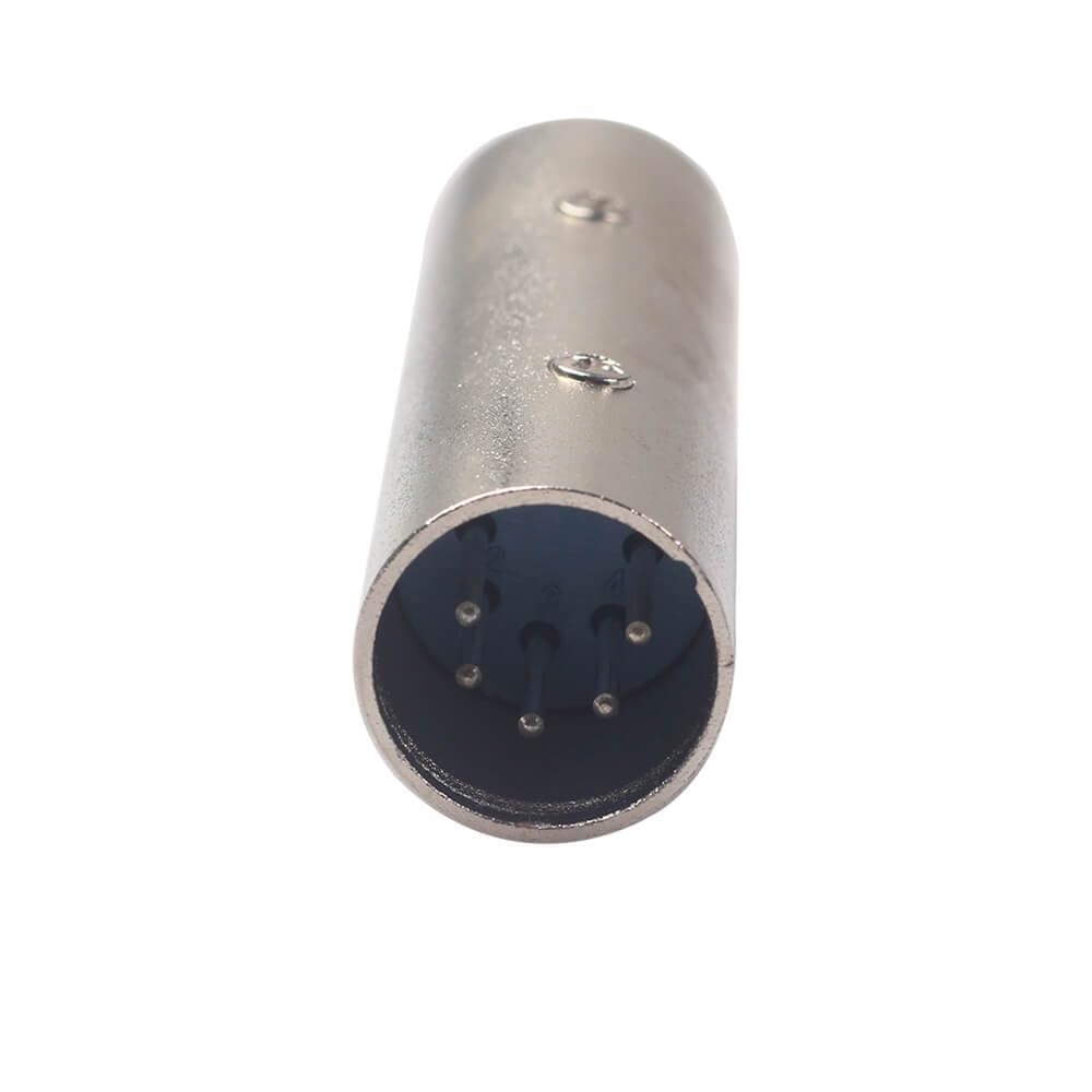 Zinc Alloy Shell 5Pin Male to Male XLR Audio Cable Adapter
