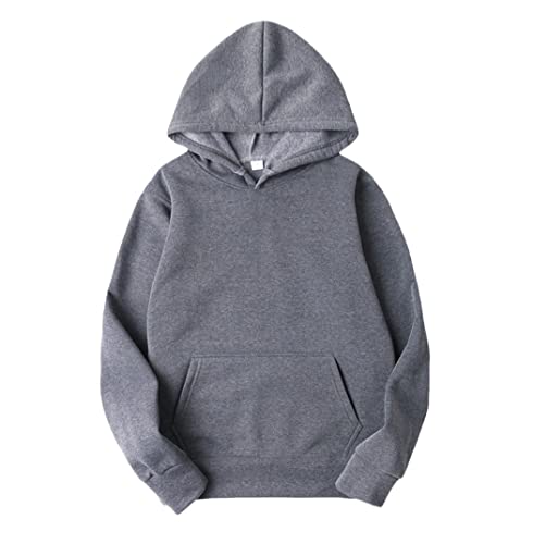 Sweat à capuche de mi-saison pour homme de couleur gris foncé en taille S de qualité