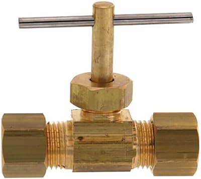 LEFITPA Replacement 1/4 Inch Comp x 1/4 Inch Comp Straight Needle Valve for PrimeX 80564