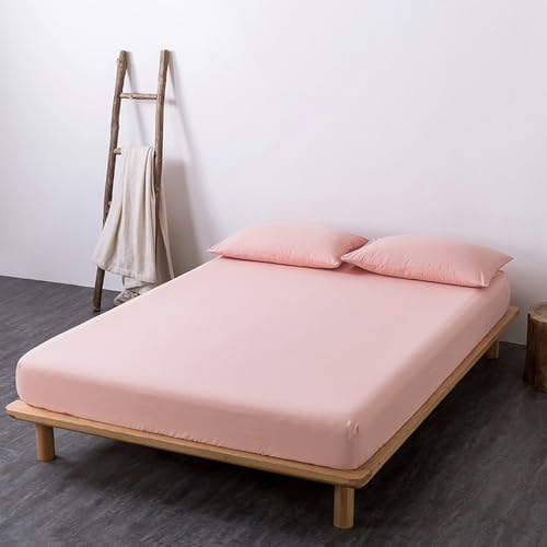 JIANINGHOME Sábanas bajeras bajeras de algodón extraprofundas de 150 x 200 cm, fácil cuidado