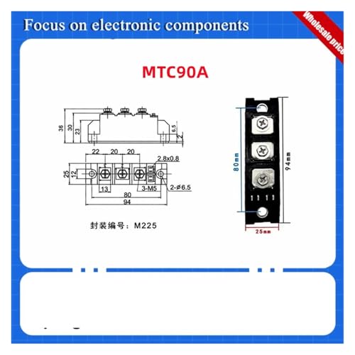 Módulo tiristor MTC90A1600V con alta capacidad de 1600V 4