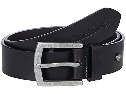 Image of Timberland PRO Men's Big and Tall 40mm Workwear Leather Belt, Black/Rivet, 46