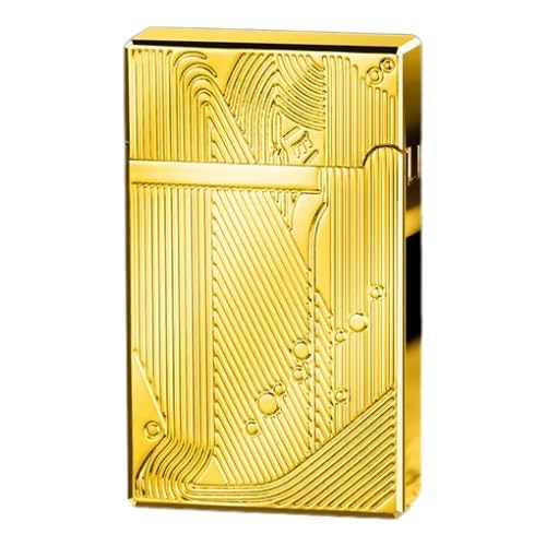 Image of Smoke King Sanji Inspired Gold Gas Lighter, Soft Flame Refillable Lighter, Collection & Gifting (Gold)