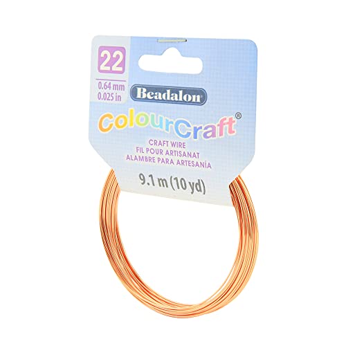Alambre de cobre 22ga Beadalon ColourCraft de 10yd para engarzar cuentas y joyas