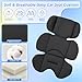 Infant Car Seat Insert, Ultra-Thick Carseat Head Support for Newborn, Breathable Mesh Baby Car Seat Cushion with Filled Sponge, Universal Baby Car Seat Head Support for Stroller, Swing, Carseat