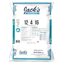 Jack's Nutrients 12-4-16 Reverse Osmosis Water-Soluble Fertilizer, 25lbs - Nutrient Uptake in Pure and Reverse Osmosis Waters in Continuous Liquid Feed Programs