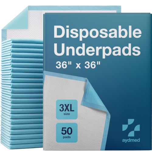 50 x AYDMED Incontinence Underpads 36" x 36"