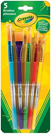 Crayola 05-3506 5 Assorted Premium Paint Brushes, School, Craft, Painting and Art Supplies, Kids, Ages 3,4, 5, 6 and Up, Back to School, School Supplies, Arts and Crafts, Gifting