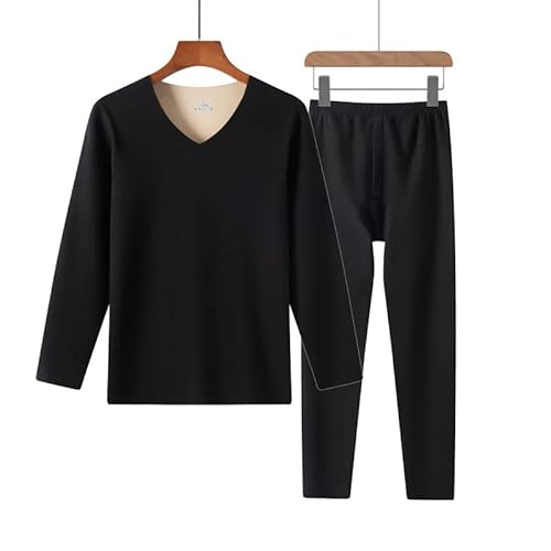 Laimaia Abbigliamento caldo per uomo Base Layer intimo invernale 2XL, Nero , M