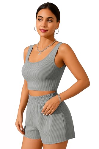 Image of ILLI LONDON Women's coords Set | Coord Sets Stylish Short | 2 Piece Set for Women | Women Top & Shorts Set |Jogging Suit | Crop Top And Pant Set