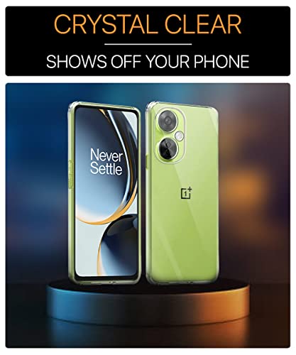 Image of WOW IMAGINE Crystal Clear Transparent Back Case Cover for OnePlus Nord CE 3 Lite 5G | Full Device & Camera Protection Shockproof TPU Silicone Back Cover Case - Transparent