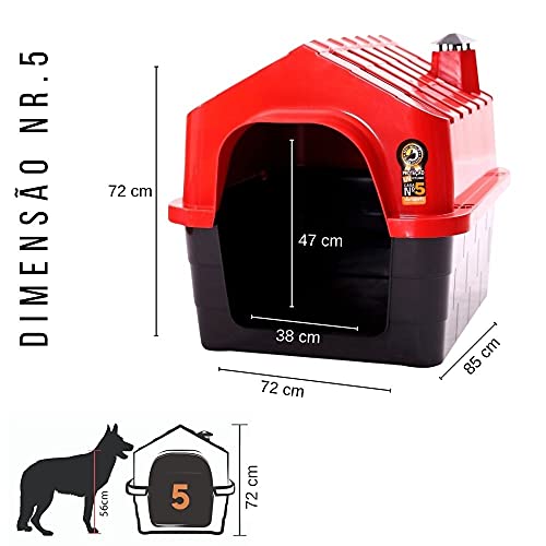 Dura Pet Casa de Cachorro DuraHouse N.5 Vermelha, Vermelho