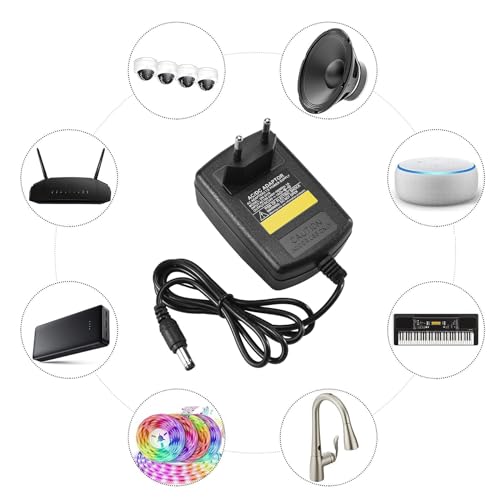 Gokelomg Chargeur US fiche AC 110V 220V Convertisseur DC 24V 1A Adaptateur d'alimentation Noir – vue 3