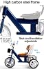 LSQXSS 3 wheels bicycle with pedals,tricycles with back basket,seat and handlebar adjustable,EVA wheels,seat with backrest #5