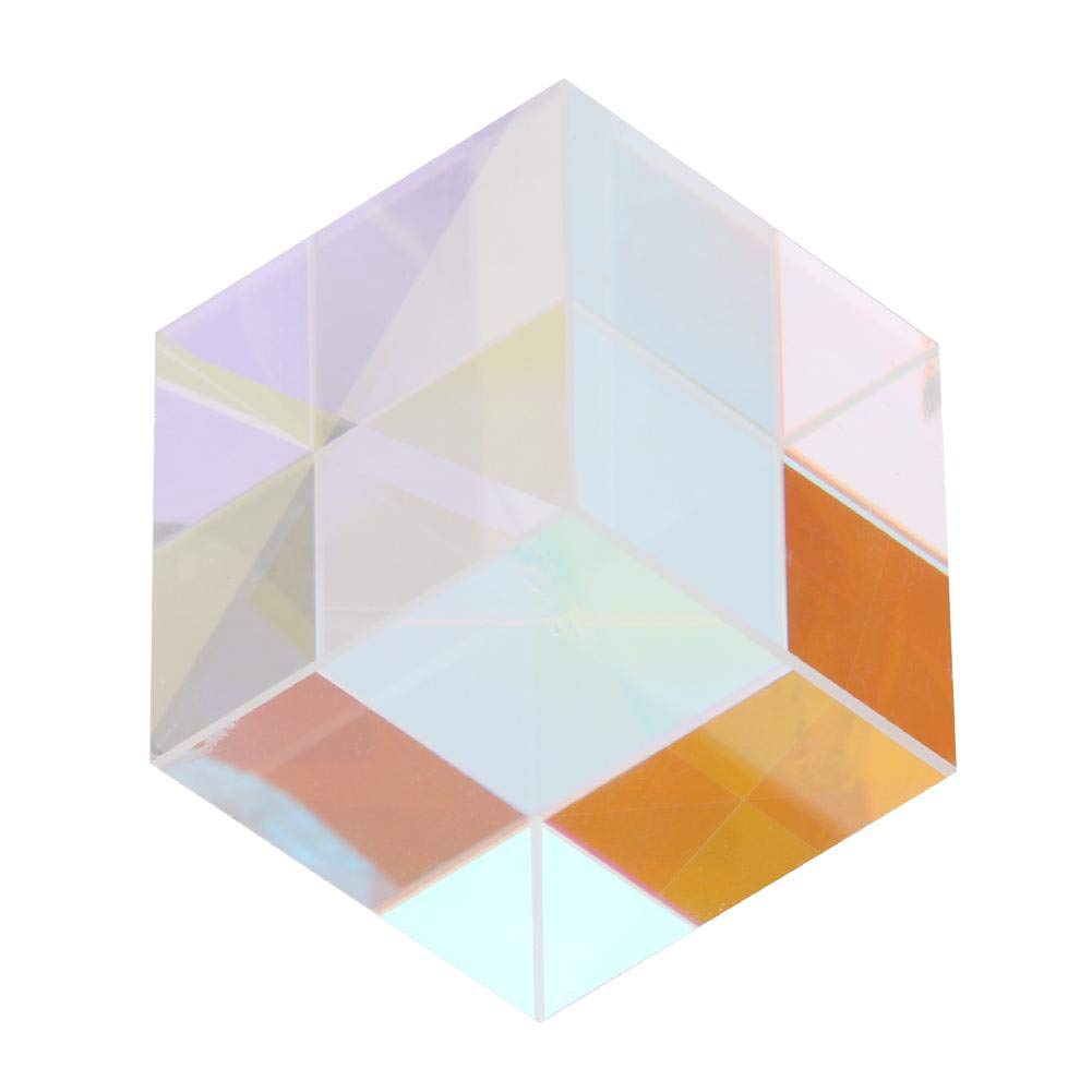 Oumefar K9 Crystal Optical Glass Prism Cube, Professional Six Sided Prism Optical Glass Cube for Decoration Home Collectible Decor Photography Accessory(1.5 * 1.5 * 1.5cm)