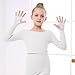 Girls Ballet Sweater, Soft Warm Up Active Sweaters, Ribbed Knit Pullover Dance Sweater Tops for Leotards 5-16 Years White