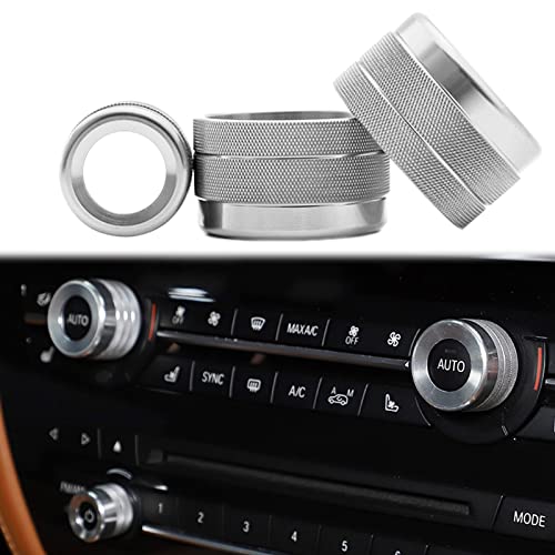 Boutons de contrôle du volume en alliage argenté pour modèles BMW F20 F30 F32 - Lot de 3