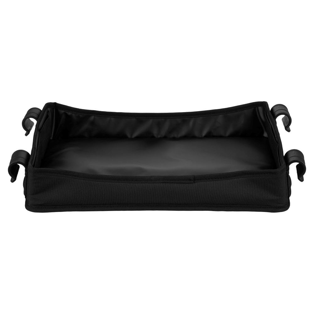 KETTLER Carrello Pieghevole COMPACT in Nero | Vassoio e Portabicchieri GRATIS | Pieghevole con Tettoia Solare | Salvaspazio | Maneggevole e Facile da Guidare | Capacità di Carico 70 kg | 1-2 Bambini