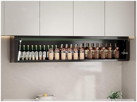 Wall Mounted Kitchen Storage Cabinet - Space-Saving Pantry with Up-Flip Door - Versatile Wall Shelf for Bathroom & Living Room - Modern White Design, 70 cm - Efficient Home Organization