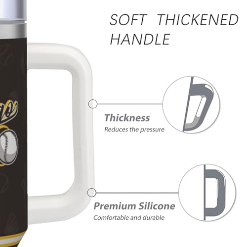 Image of San Diego 30 oz Tumbler with Handle and Straw,Car cup,Coffee Mug,100% Leakproof Insulated Tumbler with Lid and Straw,Made of Stainless Steel,Cup Holder Friendly Base,Classic Collection Gifts for Fans