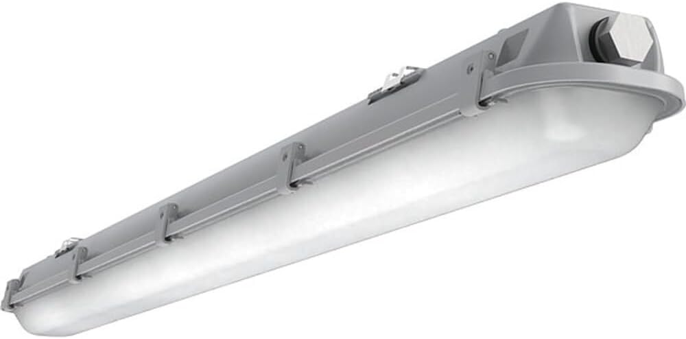 Lithonia Lighting Vapor Tight LED Strip Light, Waterproof LED Light for Garage, Workshop or Freezer, 9-in-1 Adjustable LED Strip with 3 Color Temperatures and 3 Brightness Levels, Dimmable, 4-Foot