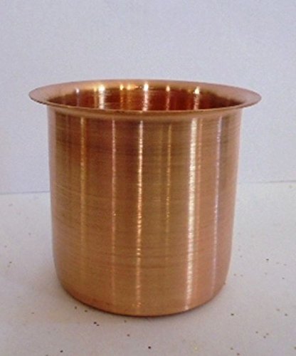 Artcollectibles India 2.25'' Copper Panchpatra /Glass/ Lota to keep Ganga Jal(Water) used in Hindu puja havan