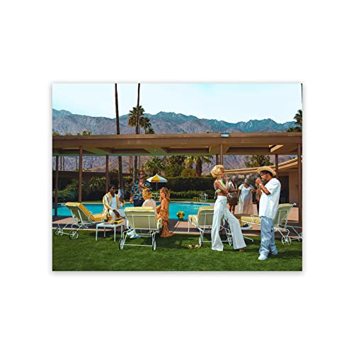 Slim Aarons Poster Poolside Glamour 1970-talet Canvas Målning Vintage Fotografi Väggkonst Slim Aarons Tryck För Heminredning Bild 60x80cm Ingen ram