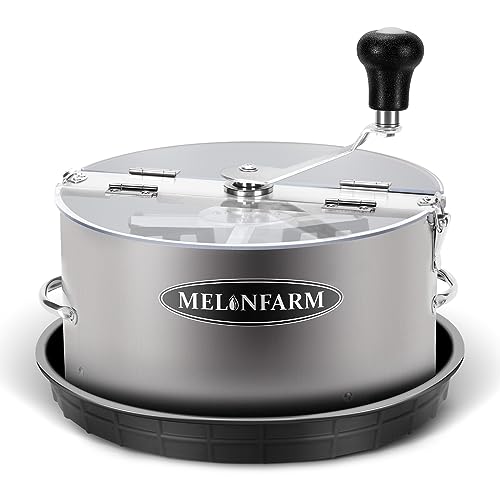 MELONFARM 13 inch Manual Bud and Leaf Trimmer with Wet/Dry Harvesting Bowl Features sharp stainless steel blades for harvesting plant buds, leaves, and flowers