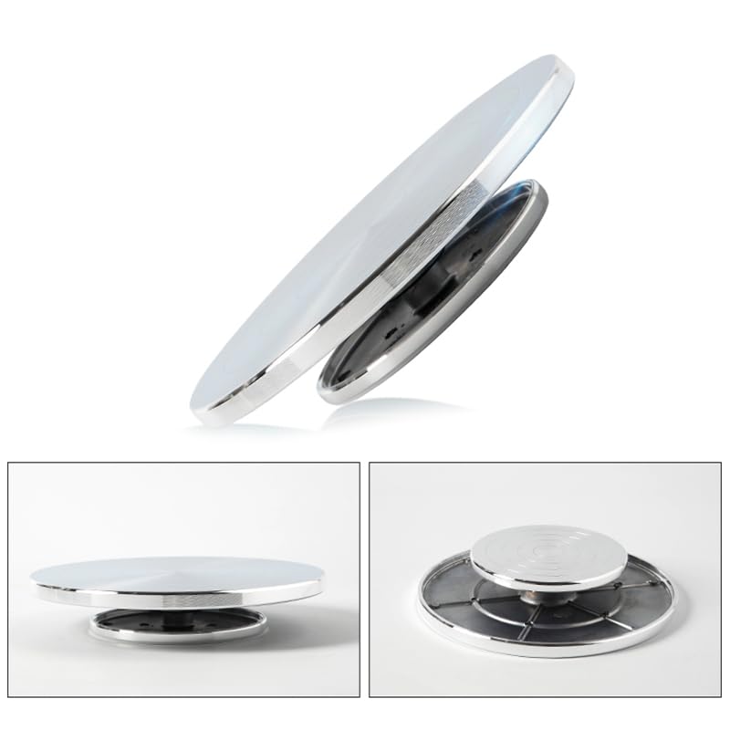 Torno de Alfarero,Plato Giratorio para Esculpir Plato Giratorio Aluminio/Cerámica (15-30CM) para Arcilla, Escultura y Pastel DIY(20CM)