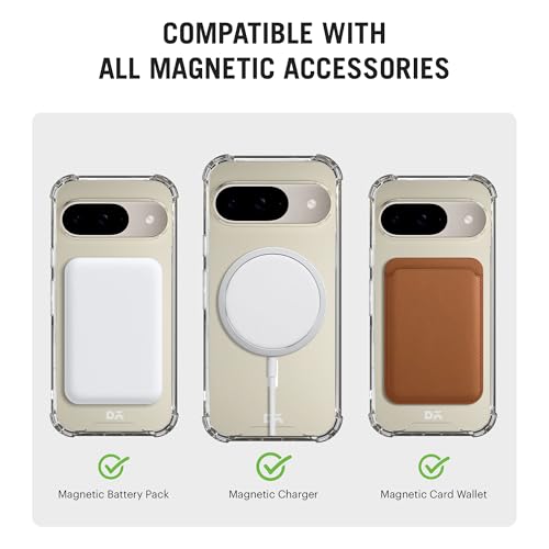 Image of DailyObjects Clear Magnetic Phone Case Cover Compatible with Google Pixel 9 | Wireless Charging Slim Back Cover | 2 Layer Edge Protection & Shockproof