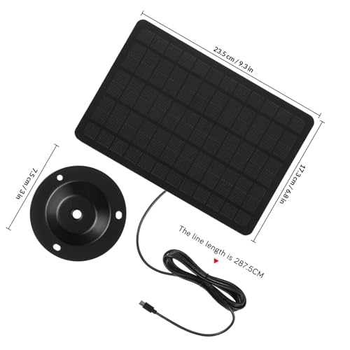 Panneau solaire 20W pour caméra extérieure à charge continue Micro USB