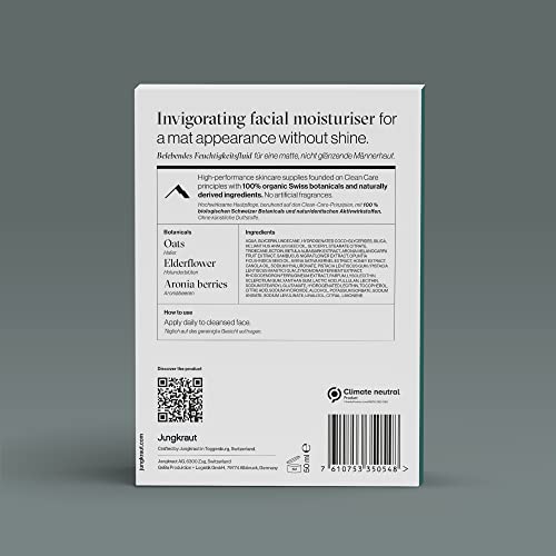 JUNGKRAUT Alpine Performance Face Fluid for men 1x50ml, natural face cream with hyaluronic acid, anti-aging, intense moisture - Image 2