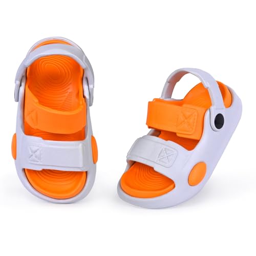 Image of GLJ Kids Comfort Clogs Sandals For Boy And Girl, 1 to 4 Years, Two-Strap Design, Easy To Wear Slip On, Dust and Waterproof, 7101