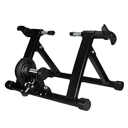 FHUILI Bicycle Turbo Trainer - Indoor Bike Trainer Stand - Stationary Exercise Trainer Stand - Fit 20-22" Mountain & Road Bicycle Support,A