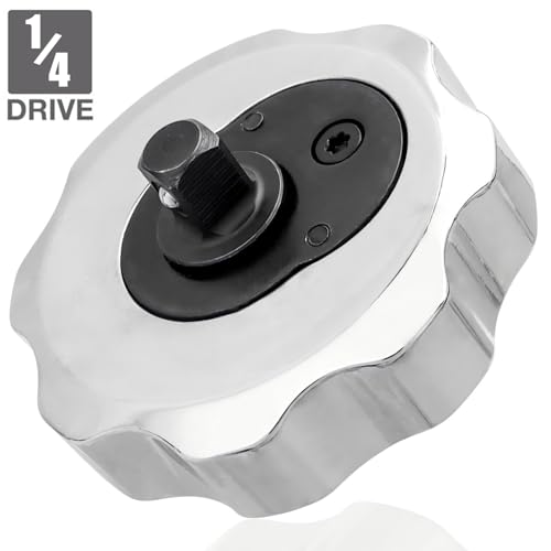 Tournevis à cliquet 1/4 compact avec douille hexagonale et mini roue - 3