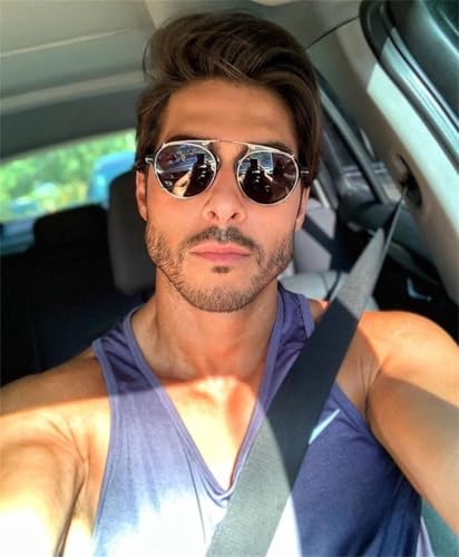 ADE WU Clip on Sunglasses for Men Vintage Round Metal Steampunk Style Glasses Removeable Double Lense Goggles2