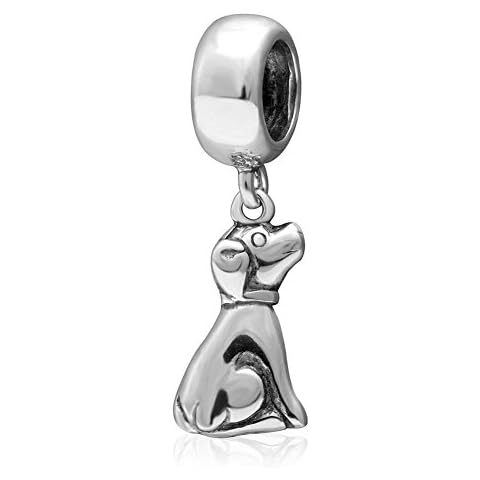 Dog Charm 925 Sterling Silver Animal Charm Pet Charm Birthday Charm Anniversary Charm for Pandora Charm Bracelet Cover