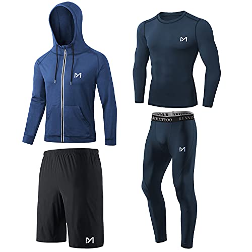 MEETYOO Kompressionsshirt Herren, Leggings Sport Laufhose Funktionsshirt Männer Jacke Kompressionshose Funktionswäsche für Running Gym Fitness MEETYOO Kompressionsshirt Herren, Leggings Sport Laufhose Funktionsshirt Männer Jacke Kompressionshose Funktionswäsche für Running Gym Fitness