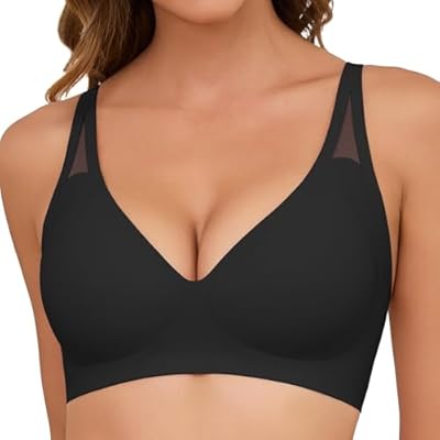 TOMEEK Sujetador Mujer sin Aros Sujetadores Mujer Push Up con Relleno sin Costuras Cuello V Profundo Bralette Básicos Comodos Sostenes(Negro,S) | Ya disponible en tu tienda friki favorita! En mundofriki.es! TOMEEK Sujetador Mujer sin Aros Sujetadores Mujer Push Up con Relleno sin Costuras Cuello V Profundo Bralette Básicos Comodos Sostenes(Negro,S) | Ya disponible en tu tienda friki favorita! En mundofriki.es!