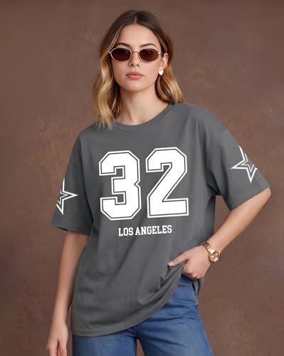 Image of AUSK Oversized T-Shirts || Printed Half Sleeve Tshirt for Womens