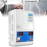 Automatic Voltage Stabilizer, 220V High Power Household Appliances Voltage Stabilizer Single Phase AC Voltage Transformer with 2 Sockets for Home Power Supply Stabilizer(15000W)