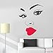 Produktbild Afrikanische Frau Wandtattoos Make-Up Mädchen Gesicht Wimpern Lippen Aufkleber Wohnzimmer Schlafzimmer Dekoration DIY Vinyl Aufkleber Kunst Poster 56X70CM