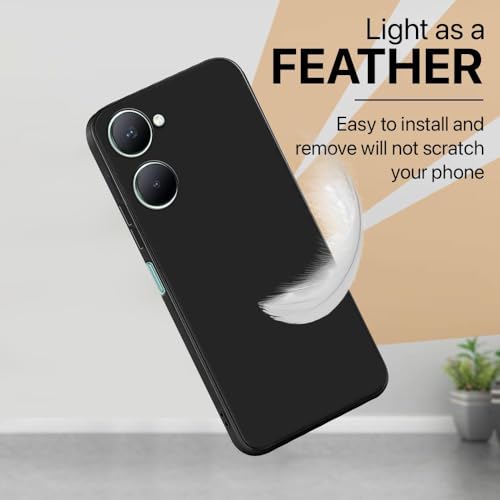 Image of Back Cover for Vivo Y18 4G | Full Camera Protection | Premium Liquid Silicon Case | Flexible Bumper Case for Vivo Y18 4G / Y18e 4G / Y28s 5G / Y28e 5G / Y03 4G / T3 Lite 5G / Z9 Lite 5G(Black)