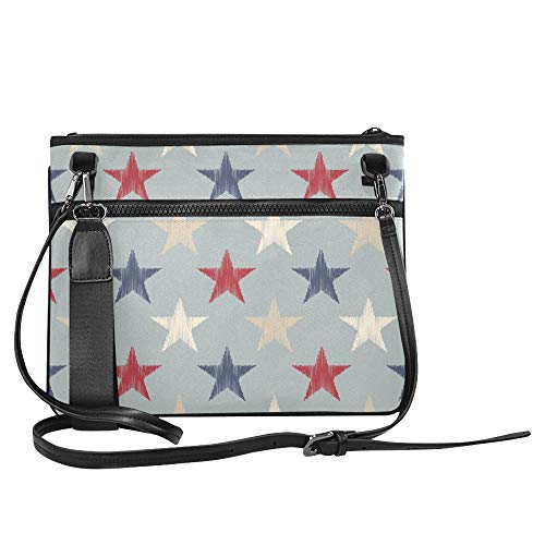 Seamless Geometric Seamless Retro Stars Pattern Pattern Custom High-Grade Nylon Slim Clutch Bag Cross-Body Bag Shoulder Bag #TOP1