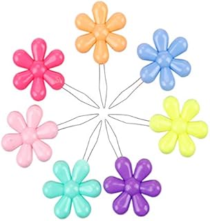 HEALLILY Needle Threader Plastic Flower Design DIY Sewing Tool Wire Loop Needle Thread Marker 20pcs (Random Color)