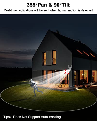 ANRAN 2K Solar Outdoor Camera with 360° View & 4G LTE Cellular(No WiFi) 2K Solar Powered Security Camera